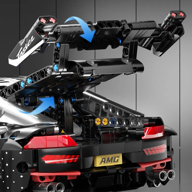 Conjunto de blocos de construção de carros de corrida em escala 1:14 Masondi - Kit de modelo de 1466 peças para meninos e adultos, presente de aniversário colecionável