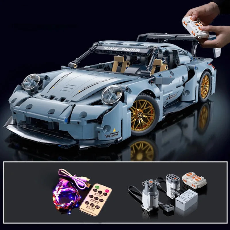 Modelo de carro esportivo de corrida técnico blocos de construção técnica adultos 1:14 diy supercar tijolo quebra-cabeça brinquedos criança adulto presente (1200 + grânulo)