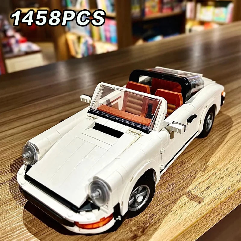 1458 peças nova tecnologia modelo de carro retrô compatível com 10295 blocos de construção modelo clássico decoração brinquedos presentes de natal