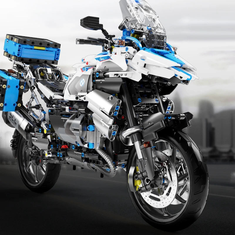 Alta tecnologia 1:5 motocicleta cidade esportes corrida rápida moto locomotiva moc modular tijolo modelo bloco de construção menino presente brinquedo t4022