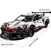 Novo 1580PCS Carro de controle remoto Conjunto de construção de carro de corrida esportivo técnico 1:10 com motor e kit de luz de LED Brinquedo para adultos