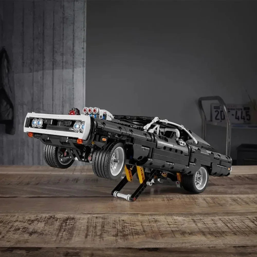 Novo 1077 pçs técnico clássico carro de corrida blocos de construção modelo montar tijolos rápido e furioso brinquedo diy para criança menino adultos presentes
