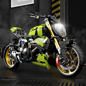 High Tech Rapid Racing Moto Locomotiva Building Block para Boy, Moc Modular Brick Model, Motocicleta City Sports Toy, presente para Boy, 1:5, T4021