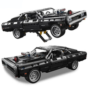 Novo 1077 pçs técnico clássico carro de corrida blocos de construção modelo montar tijolos rápido e furioso brinquedo diy para criança menino adultos presentes