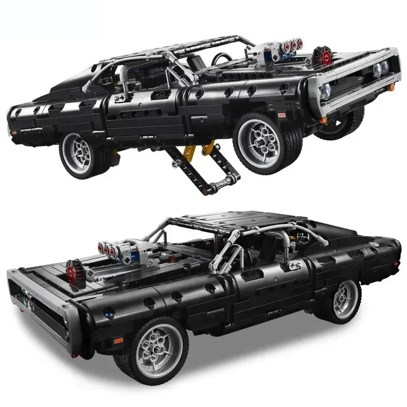 Novo 1077 pçs técnico clássico carro de corrida blocos de construção modelo montar tijolos rápido e furioso brinquedo diy para criança menino adultos presentes