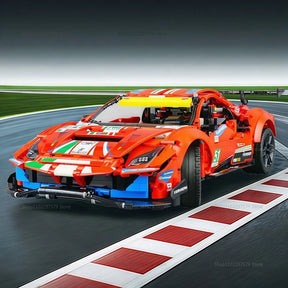 Técnico 488 GTE 1684 peças Réplica de carro de corrida 42125 Kit de construção de modelo MOC GT Carro desportivo Presente de aniversário para adultos Brinquedos colecionáveis