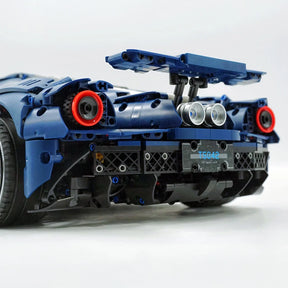 1:8 técnico azul gt super velocidade esporte carro modelo blocos de construção cidade veículo corrida tijolos brinquedos para o presente aniversário do miúdo moc