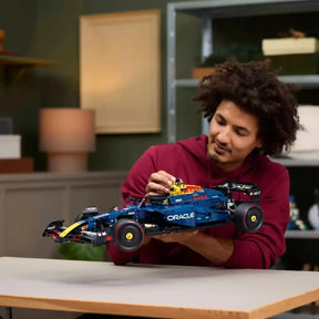 Conjunto mecânico bloco de construção modelo 42207 42206 kit modelo carro corrida, vermelho e azul brinquedo aniversário presente brinquedo natal