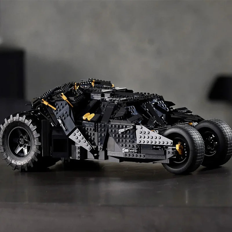 Black Sports Car Building Blocks, Tumbler Bricks Toy, Presente de aniversário, Natal, Compatível, 76240, 76023, 83663, 2049 Pcs