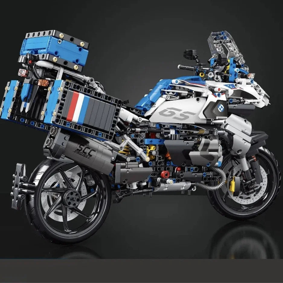 Alta tecnologia 1:5 motocicleta cidade esportes corrida rápida moto locomotiva moc modular tijolo modelo bloco de construção menino presente brinquedo t4022